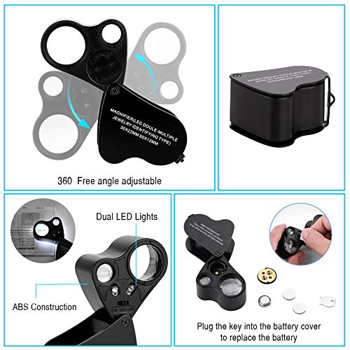 2 Illuminated+Jewelers+Magnifier+Magnifying+Lighting