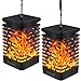 EOYIZW Solar Outdoor Lights 2 Pack- 99 LEDs Flickering Flame Solar Lantern for Garden Decor- IP65 Waterproof Garden Decor for Halloween Patio Yard Porch