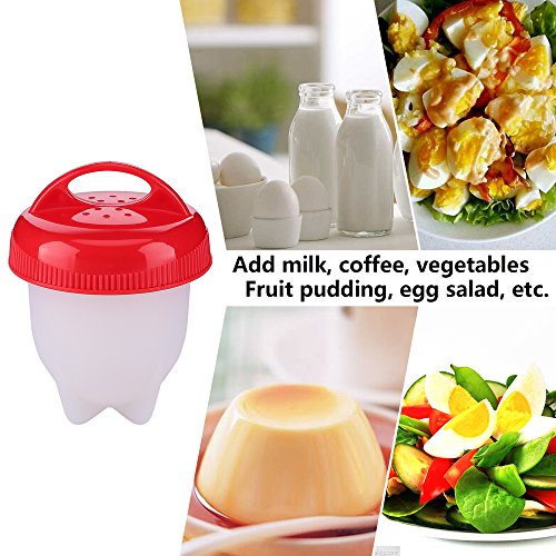 Egg Cooker (6 Pack) Hard Boiled Non-Stick Silicone Reusable Safe Cooking Accessories, As Seen on TV, 1set Egg White Separator Gift Free
