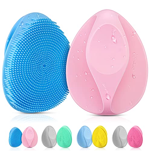 Silicone Face Scrubber Exfoliator face Brush of 2 Manual Facial