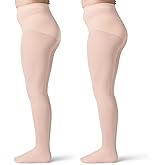 Silky Toes Girls Opaque Microfiber Tights 1-2 Pairs Black White or Colored Nylon Stockings for Kids - ballet footed tights