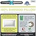 100% Bamboo Pillow Inside & Out - Adjustable Thickness to Support Back, Side & Stomach Sleepers - Hypoallergenic & All Natural Makes it The Best Pillow For Sleeping Healthy During Pregnancy (King)
