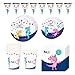 65 Pcs Dinosaur Disposable Tableware Set with Banner, Cups, Plates, Napkins - Cutlery Set Serves 16 for Girls Boys, Baby Showers Birthday Party Favors Decorations Supplies