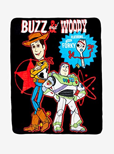 Disney Pixar Toy Story 4 Woody Buzz & Forky Throw Blanket