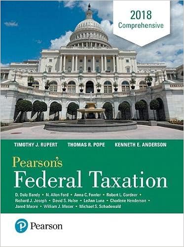 Pearson S Federal Taxation 2018 Prehensive Pope Thomas Rupert Timothy Anderson Kenh 9780134532387 Books Pearson S Federal Taxation 2018 Prehensive Pope Thomas Rupert Timothy Anderson Kenh 9780134532387 Books