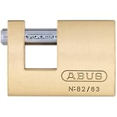 ABUS Padlock, Keyed Alike, Shutter Shackle, Brass Body, Steel Shackle | 3/4 in W 82/63 KA - 1 Each