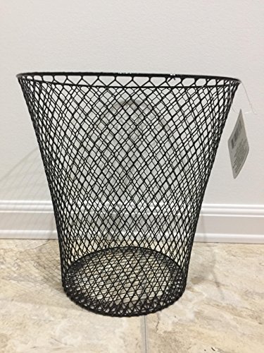 Black Wire Mesh Waste Basket