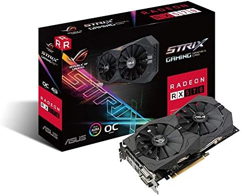 Asus Amd Rog-Strix-Rx570-O4G-Gaming GB GDDR5 256-Bit Memory Dvi
