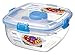 Sistema To Go Collection Salad Food Storage Container, 37 oz./1 L, Clear/Blue