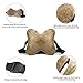 Adoric Life Memory Foam Travel Pillow, Portable Head, Chin and Neck Support with Machine Washable Cover for Airplanes, Cars, Trains and Office Napping - Brown