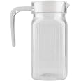 Small Plastic Pitcher With Lid Aazon.co: Reusable Acrylic Transparent Juice Bottle Striped Water Ice... Gallon Plastic Pitcher
