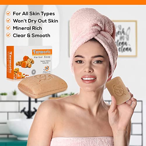 HERBOGANIC Turmeric Herbal Soap for Cleansing, Purifying,Turmeric Skin