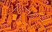 Imex 2x4 Stud Tangerine Compatible Bricks, 100pc