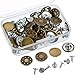 40 Sets 17mm Jeans Button Tack Buttons Metal Replacement Kit with Storage Box, 2 Styles, Bronze