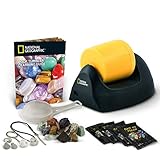 NATIONAL GEOGRAPHIC Starter Rock Tumbler Kit-Includes Rough Gemstones, 4 Polishing Grits, Jewelry Fastenings & Detailed Learning Guide - Great Stem Science Kit For Mineralogy & Geology Enthusiasts