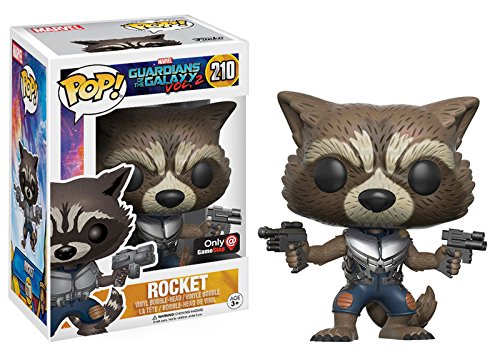 Funko Pop Vinyl Marvel Guardians of the Galaxy Vol. 2 Rocket Raccoon Exclusive Bobblehead Figure 210