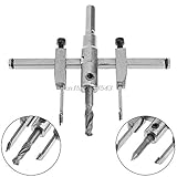 NJPOWER Adjustable 30-130mm Metal Wood Circle Hole