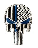 Punisher Blue Eyes Thin Blue Line Morale Patch Police Law Enforcement