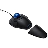 Kensington Orbit Mouse - Wired ergonomic trackball mouse, for PC, Mac and Windows with scroll ring, ambidextrous design and optical tracking - Blue (K72337EU)