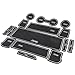 ROCCS 15PCS Interior White Mats, Anti-dust Non-Slip Mat Door Mat Cup Pad Floor Holder Mats with Logo for 2011 2012 2012 2014 2015 Jeep Compass 2017 Patriot (White-Logo)