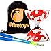 Juggle Dream Jester Bearing Diabolo + Superglass Fibreglass Diablo Sticks & String with Firetoys Bag! Huge Color Selection (Red/White Diabolo, Blue Sticks)