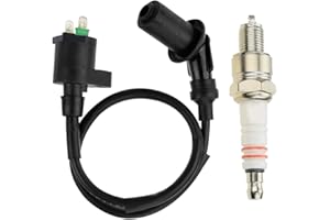 Mandark High Performance Racing Ignition Coil with Electrode Spark Plug, Vehicle Interior Accessories, Compatible with GY6 50cc 125cc 150cc Motorcycle ATV Scooter Moped Go Kart