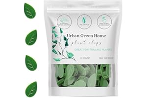 Urban Green Home Plant Clips with Pre-Applied Adhesive Pads for Climbing and Hanging Plants to Walls Invisible Leaf Design 20 Count
