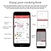 Bluetooth Meat Thermometer, Wireless Digital BBQ Thermometer for Grilling Smart with 6 Stainless Steel Probes Remoted Monitor for Cooking Smoker Kitchen Oven, Support iOS & Android