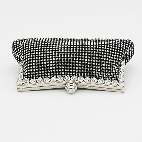 Kingluck the Rhinestone Diamond Wedding Special Occasion Evening Handbags/clutchs (black) - Thumbnail 2
