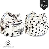 Bumworks Charcoal Double Gusset Bamboo Pocket Cloth Diapers with Bamboo 4 Layer Inserts (Set of 2) - Perfect Designs for Boys and for Girls - Makes for Great Shower Gift (Variety of Colors) (Feathers)