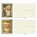 The Best Card Company Variety Pack of 10 Christmas Greeting Cards with Envelopes, Humor Holiday Assortment for Kids - Picture-Perfect Santas M1746XS