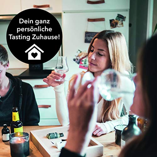 HEIMAT Gin Tasting Set Box (4 x 50ml) Probierset Mini Dry Gin, Barrel Aged Gin, Vogelfrei (alkoholfrei) & Ingefaer Ingwer-Schnaps - Gin Geschenkset mit exklusivem Home-Tasting-Video – Bild 5