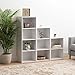 IRIS USA 3 Tier Cube Bookshelf Storage Cubby Shelf, Bookcase, White