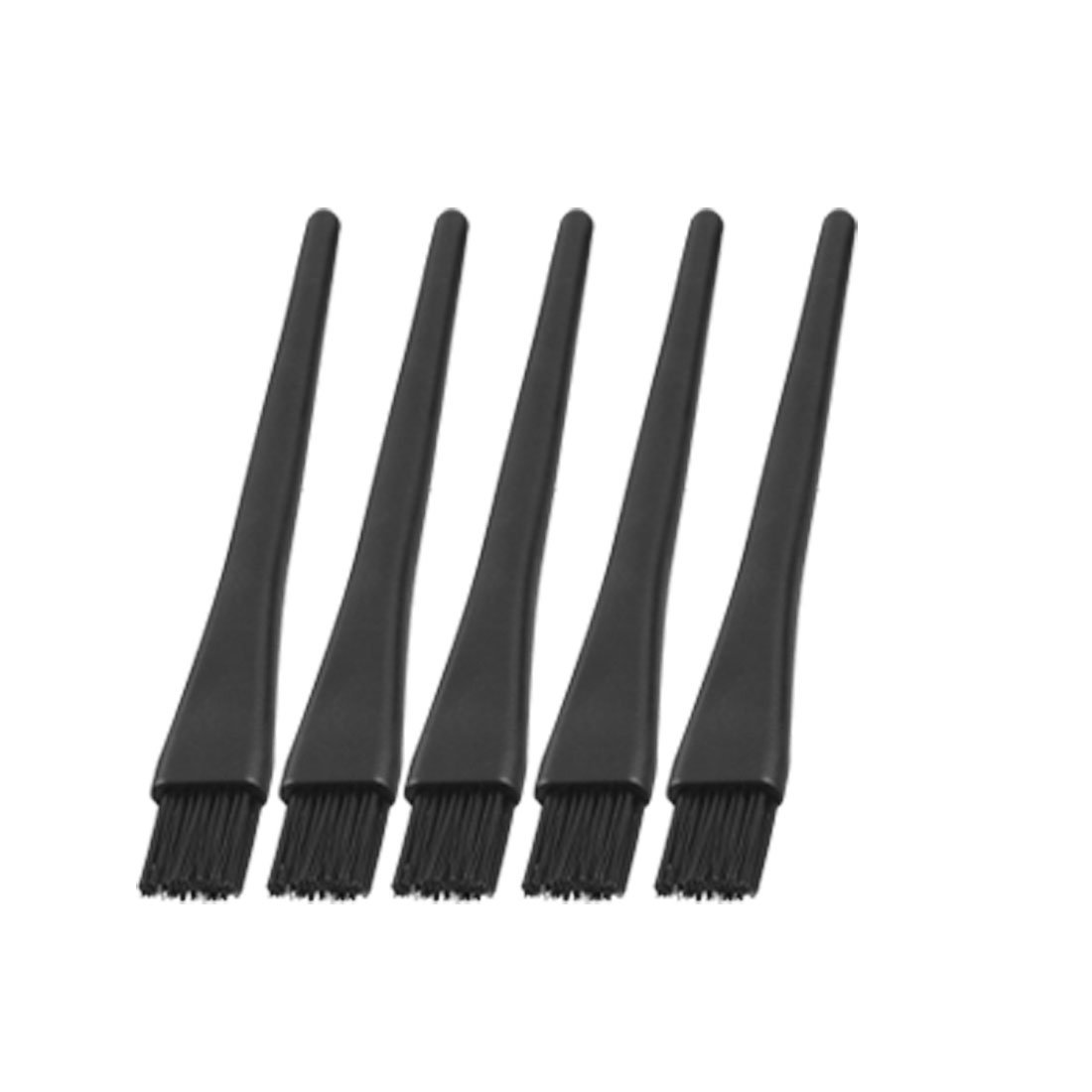 Sourcingmap 5 Pcs 1.5 x 0.5cm Black Plastic Round Handle Anti Static ESD Brush