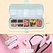 Daily Pill Organizer - Portable Travel Pill Case Box Weekly Vitamin Sorter Small Pill Box for Pocket Purse Fish Oil Supplements Storage