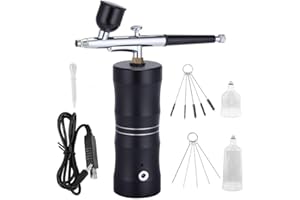 Aepto Airbrush for Nails Cordless Portable Airbrush Kit with Compressor 36 Psi High Pressure Rechargeable Air Brush Machine with 0.3mm Nozzle for Nail Art, Makeup, Painting, Cake Decor
