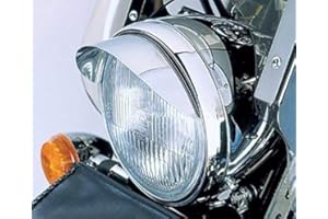 I5MOTORCYCLE i5 Chrome 5.75" Headlight Visor for Harley Davidson Sportster Softail Dyna Road King Electra Tour Street Hydra Super Wide Glide Fat Boy V-Rod VRSC FXD FLD FLS FXS FX FL XL 883 1200