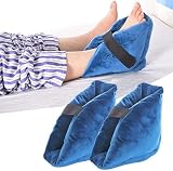 BXT 2Pcs Heel Pillows Protectors Bedsore Cushion Adjustable Strap Blue view 8
