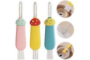 WARSPOT 3 in 1 Cup Lid Cleaning Brush, 2024 Multifunctional Crevice Portable Cup Lid Cleaning Brush for Bottle Gap Tight Spaces Cup (C-3 PCS)