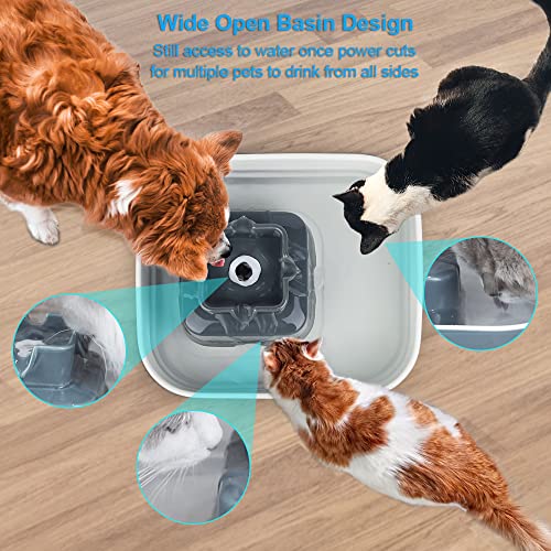 SIBAYS Cat Water Fountain Ceramic,3L Pet Water Fountain, Automatic Cat