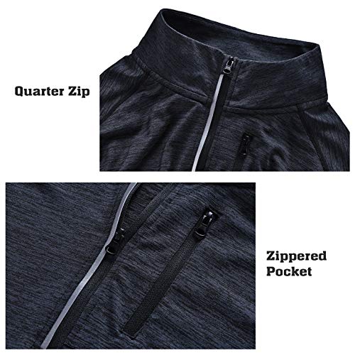 Liberty Imports Pack of 3 Men's Performance Quarter Zip Pullovers with ...