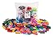 Strictly Briks Classic Stackers by Set of 180 Building Bricks | New and Improved 2x2 Stackers for Towers, Parking Garages and More! | 100% Compatible with All Major Brands | Rainbow and Clear Colors