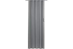 LTL Home Products EL4880S Elite Interior Accordion Folding Door, 48 x 80 Inches, Satin Silver