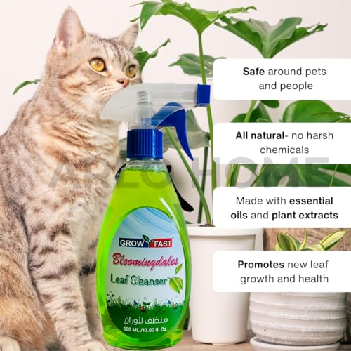Organic Leaf Spray Cleanser Blooming dales (500 ml) Natural Indoor Plant Leaf Shine Spray for Houseplants Indoor and Outdoor Fresh Clean Plant For Home & Office Use