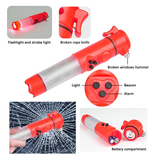 QLOUNI Car Roadside Emergency Kit, Auto Truck Safety Emergency Road