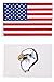szlzhsm Safety Flag Six Foot Heavy Duty Fiberglass Pole Polyester Full Color Tear-Resistant Waterproof Flag Orange Safty Flag Eagle and American Flag
