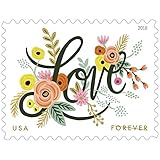 Love Flourishes 3 Sheets of 20 USPS First Class Forever Postage Stamps Wedding Love Valentine 60 Stamps