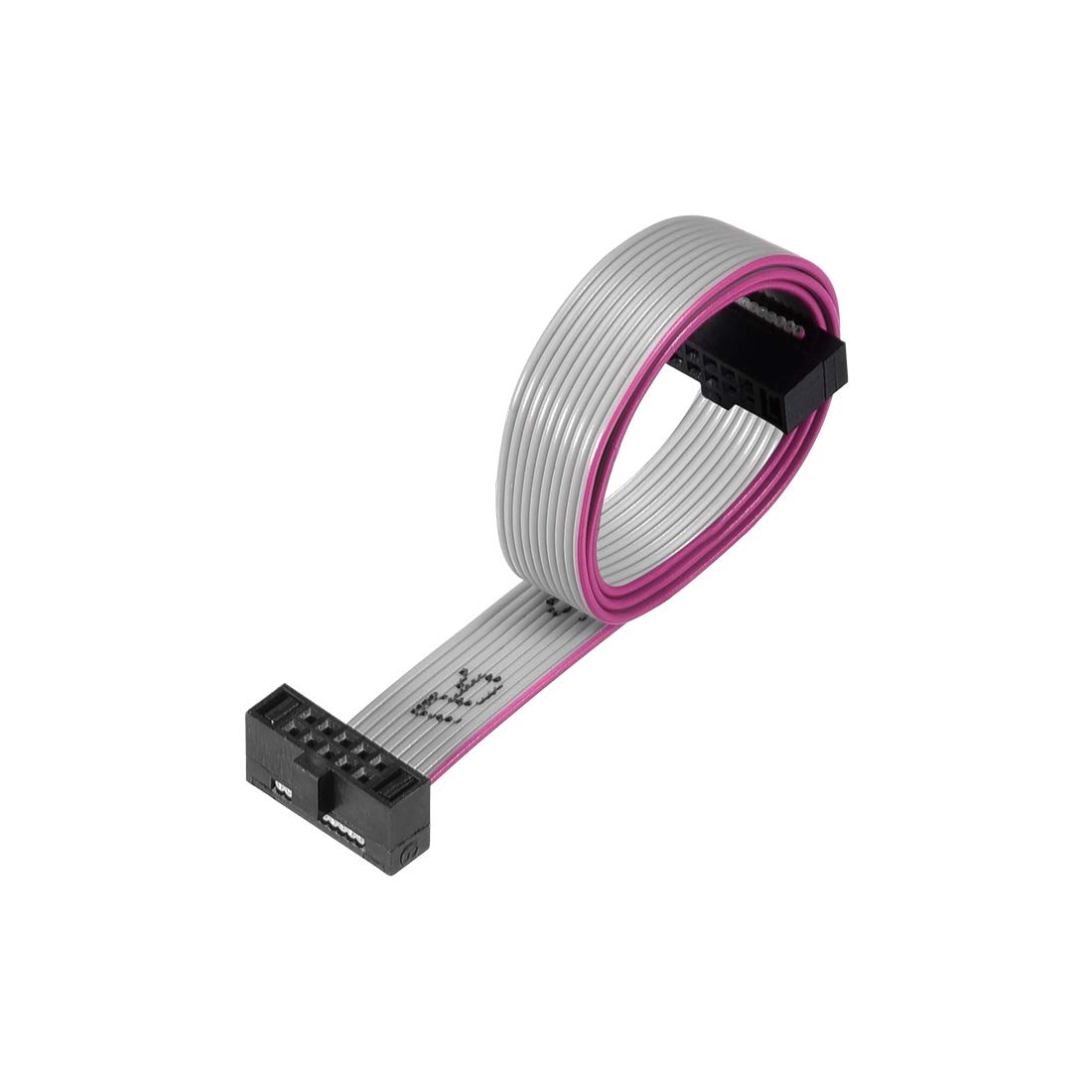 sourcing map IDC Wire Flat Ribbon Cable FC/FC Female Connector A-type 10Pins 1.27mm Pitch 20cm Length