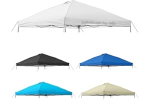Jorohiker 8x8 Canopy Replacement Top Cover,Waterproof Pop Up Canopy Replacement Cover with Air Vent Ropes for Outdoor Garden Patio Picnic Camping,Top Only(Top Only,245 * 245cm