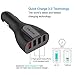 Car Charger Jelly Comb 54W Quick Charge 3.0 4 Port Rapid USB Car Charger Adapter for Galaxy S8 / Plus, S7, S6, LG V10, Google Nexus 6, iPhone X / 8 / 7 / 6s / Plus / iPad / Pro / Mini and more.